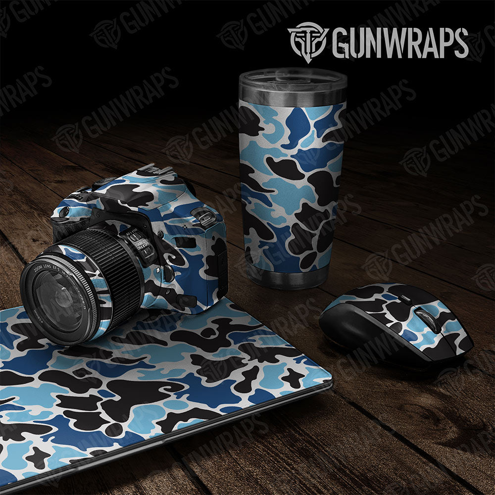 Old School Duck Baby Blue Gun Skin Vinyl Wrap