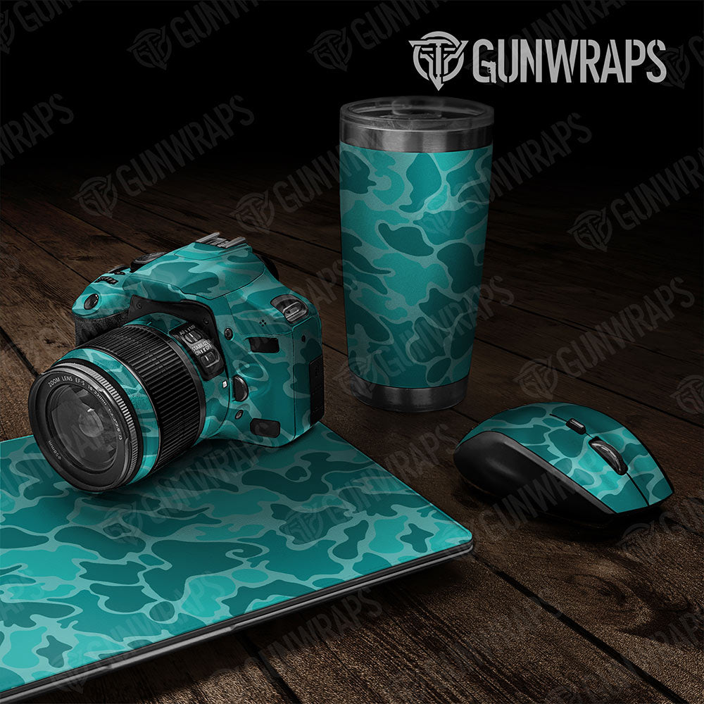 Old School Duck Elite Tiffany Blue Gun Skin Vinyl Wrap