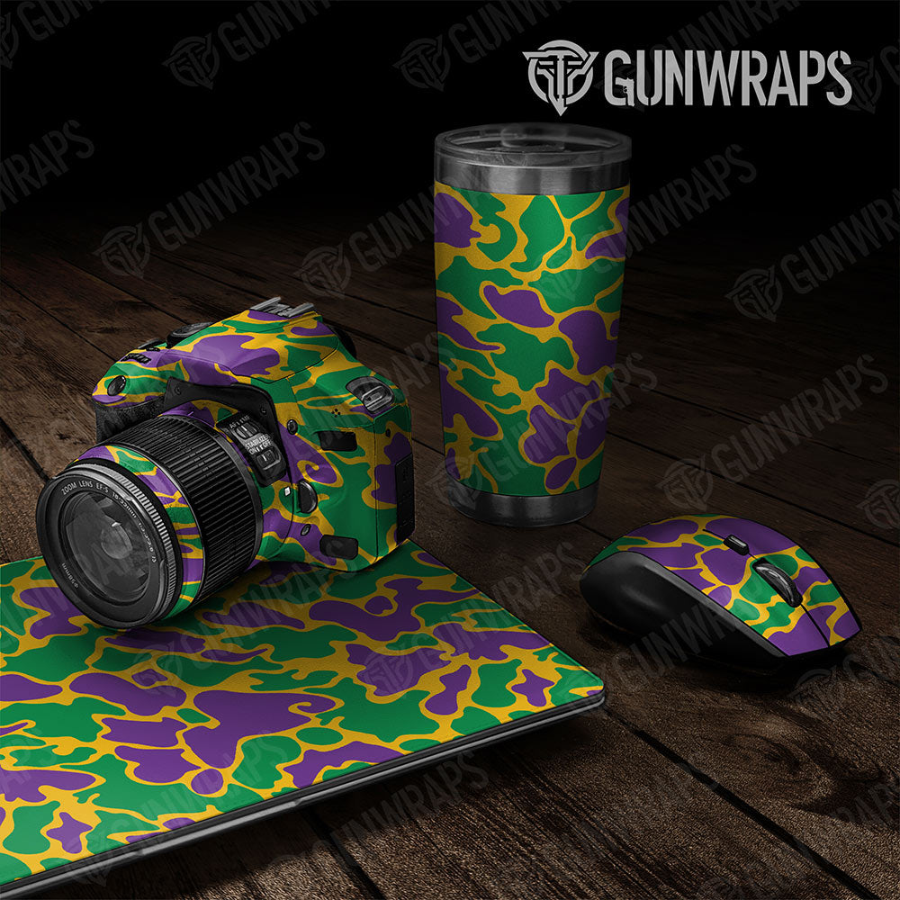 Old School Duck Mardi Gras Gun Skin Vinyl Wrap