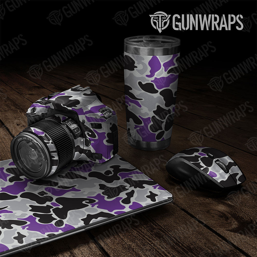 Old School Duck Purple Tiger Gun Skin Vinyl Wrap