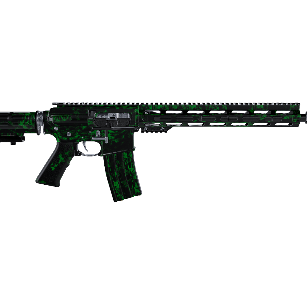 AR 15 Skull Green Gun Skin