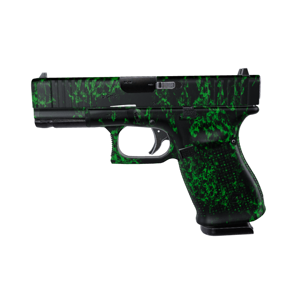 Pistol & Revolver Skull Green Gun Skin