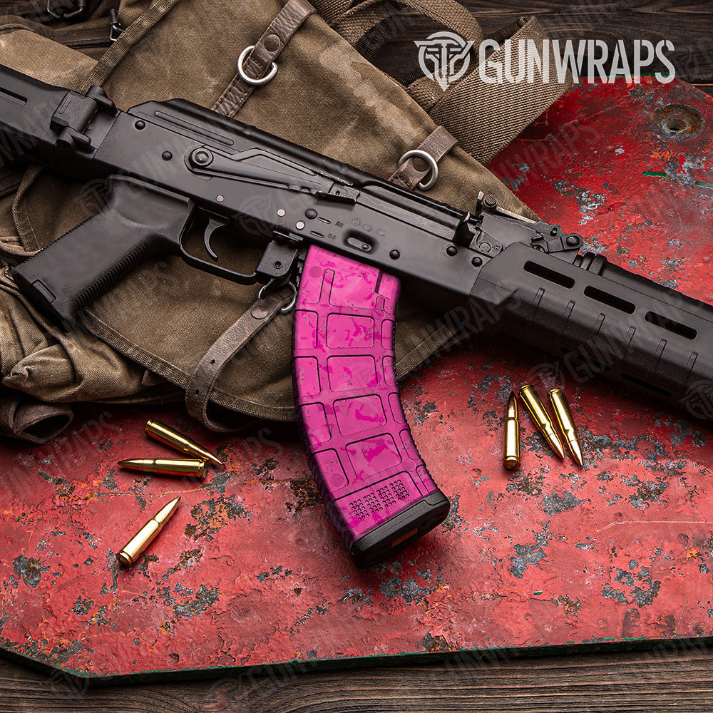 Battle Storm Elite Magenta Camo AK 47 Mag Gun Skin Vinyl Wrap