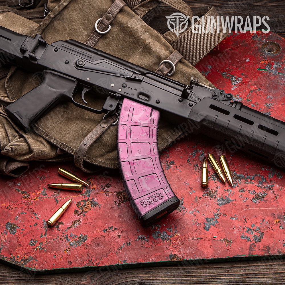Battle Storm Elite Pink Camo AK 47 Mag Gun Skin Vinyl Wrap