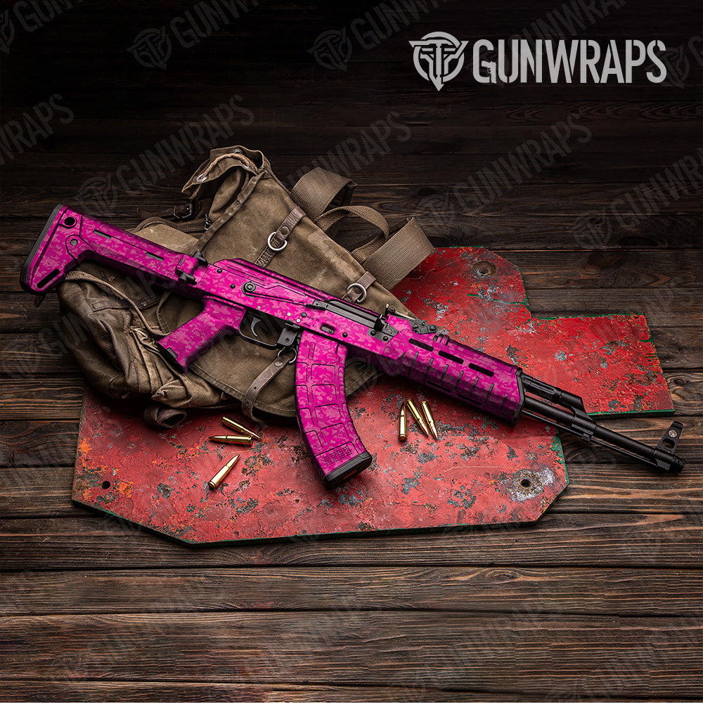 Classic Elite Magenta Camo AK 47 Gun Skin Vinyl Wrap