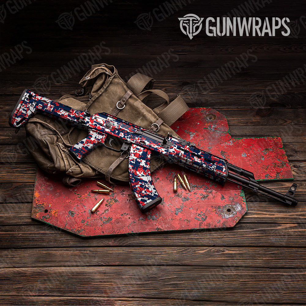 Digital America Camo AK 47 Gun Skin Vinyl Wrap