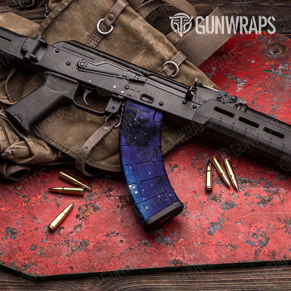 Galaxy Blue AK 47 Mag Gun Skin Vinyl Wrap