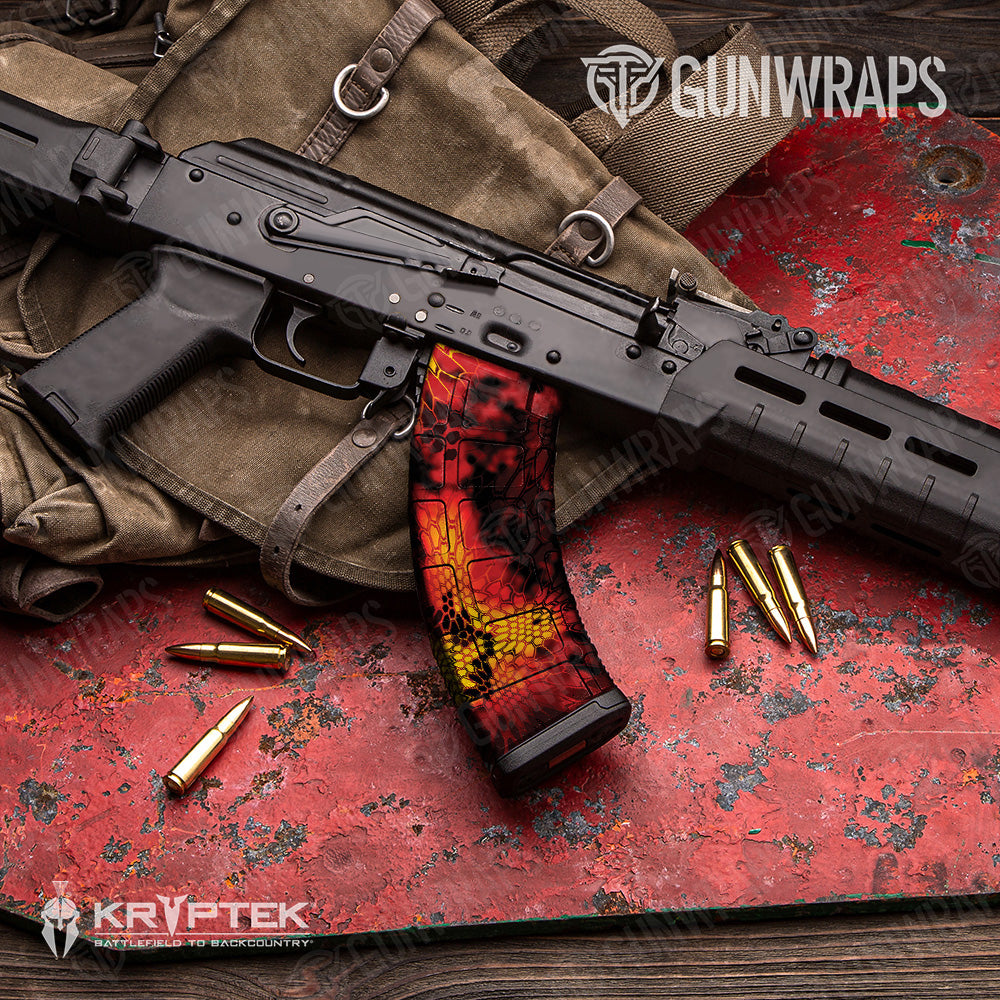Kryptek Lava Camo AK 47 Mag Gun Skin Vinyl Wrap