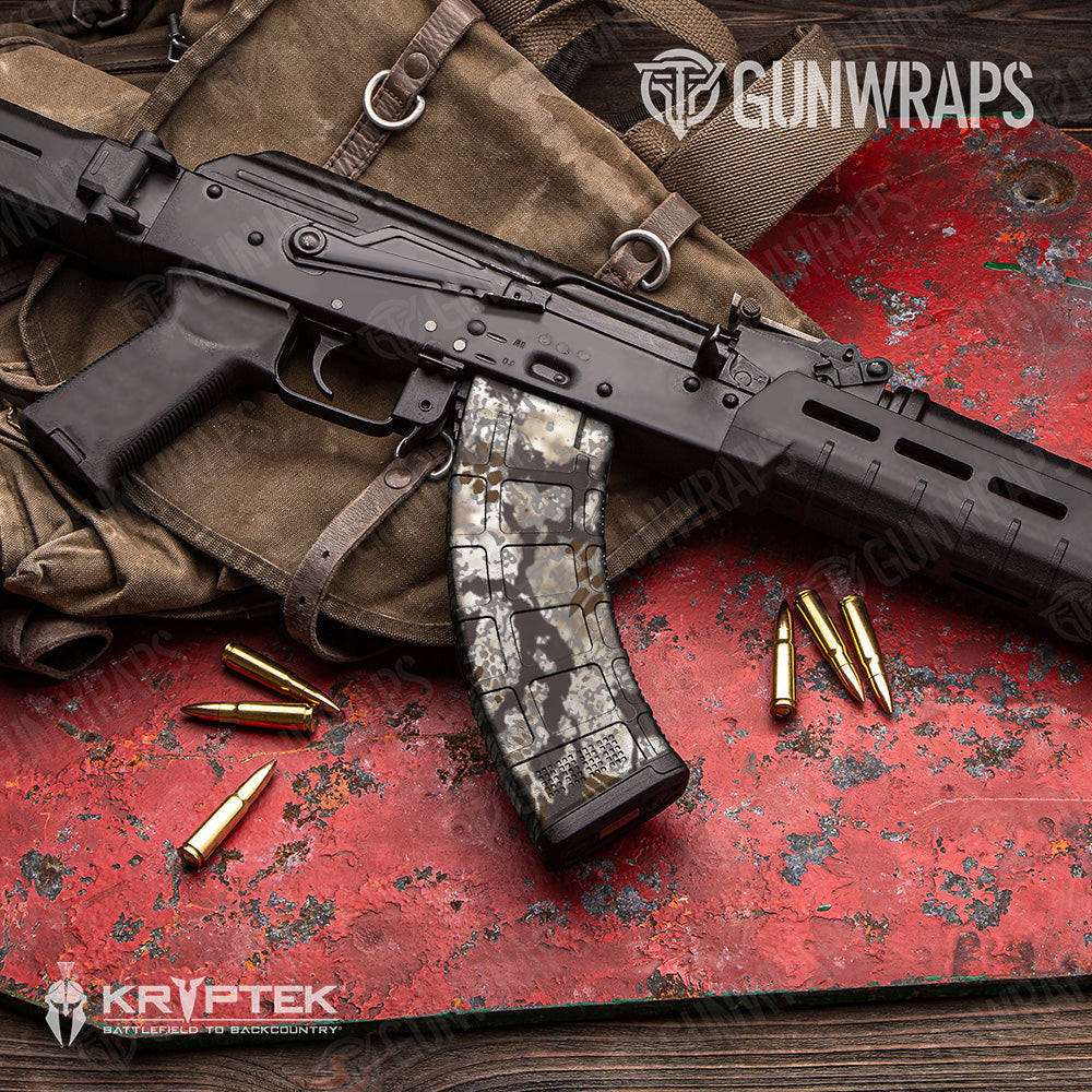 AK 47 Mag Kryptek Obskura Driftwood Camo Gun Skin Vinyl Wrap