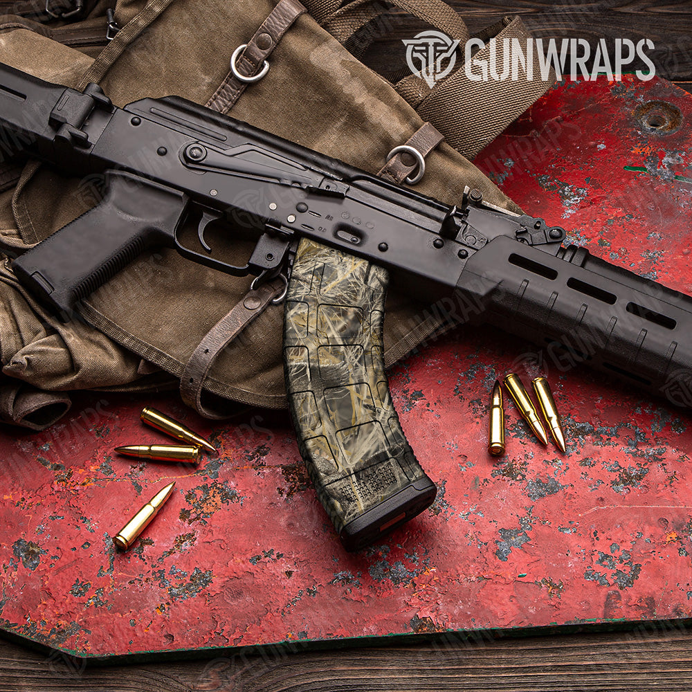 Nature Dry Grassland Duck Camo AK 47 Mag Gun Skin Vinyl Wrap