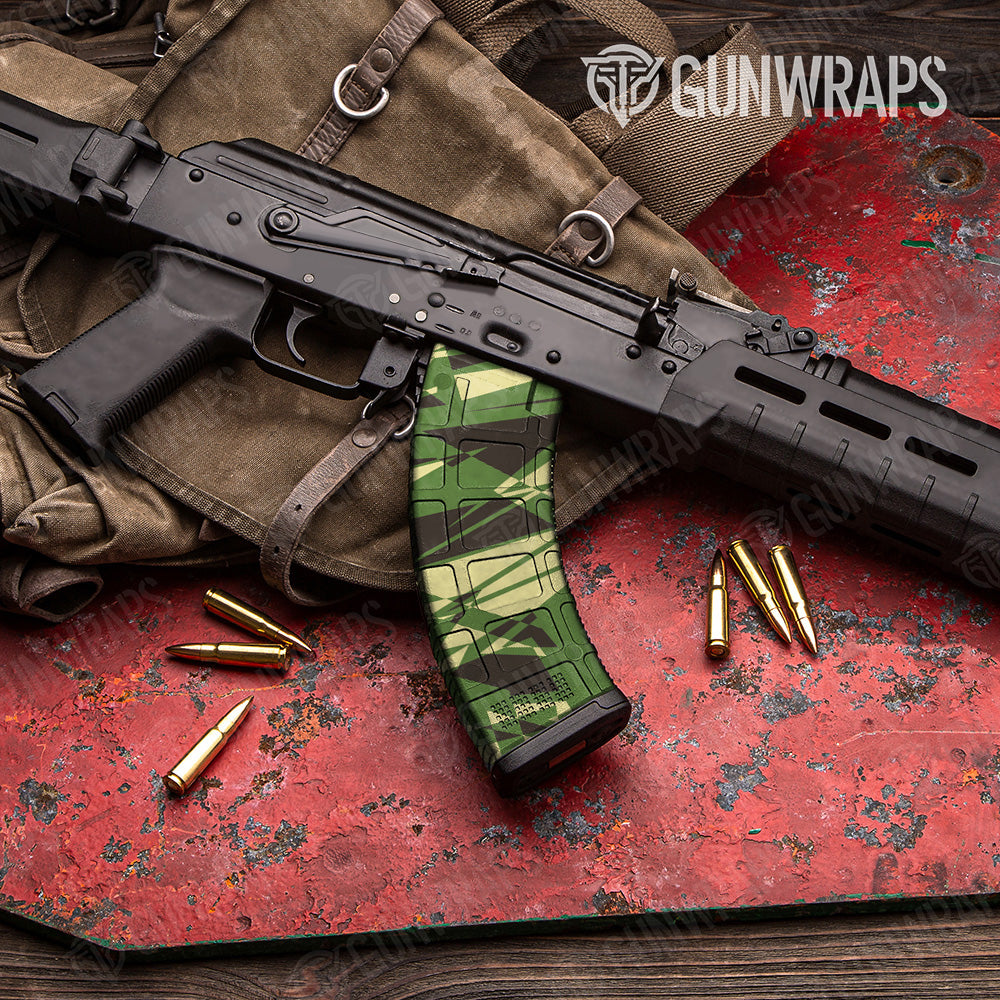 Sharp Jungle Camo AK 47 Mag Gun Skin Vinyl Wrap