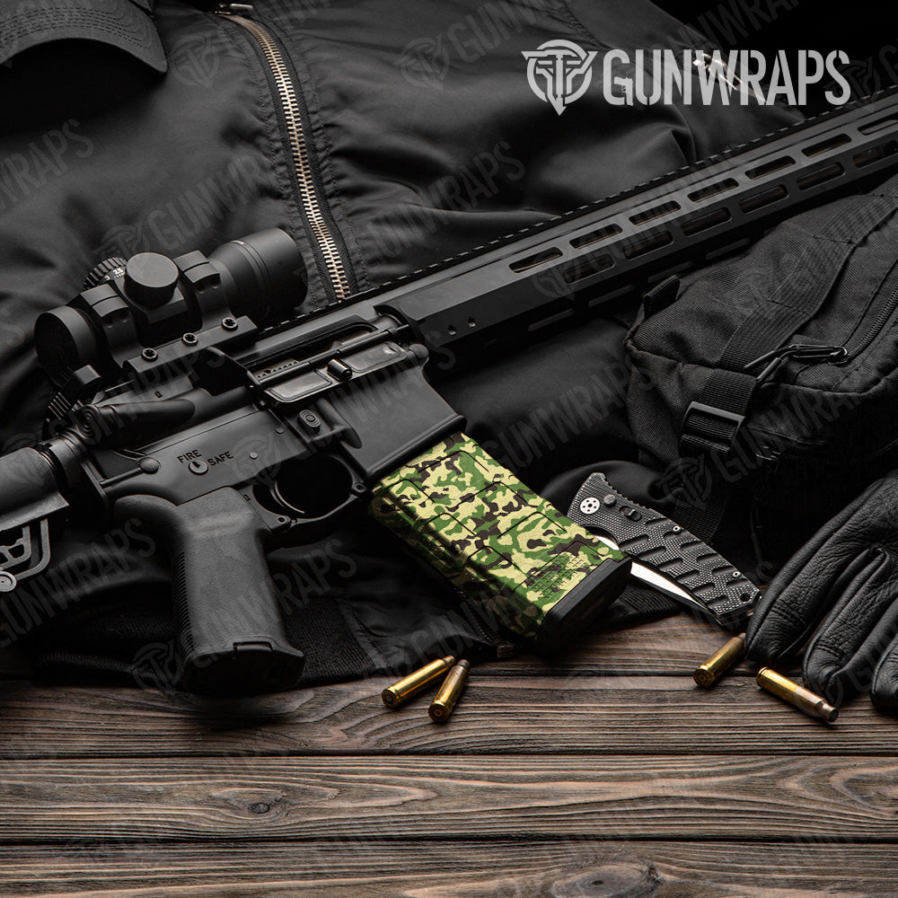 Classic Jungle Camo AR 15 Mag Gun Skin Vinyl Wrap