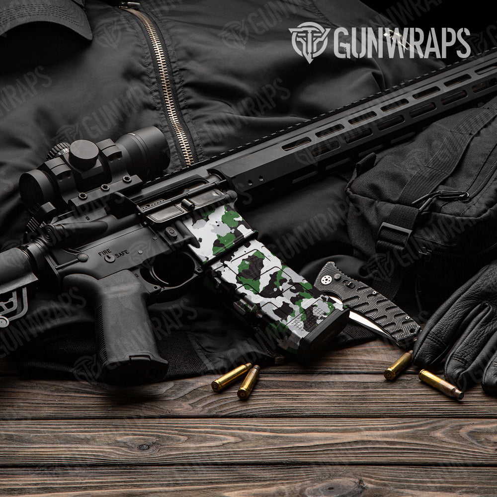 Cumulus Green Tiger Camo AR 15 Mag & Mag Well Gun Skin Vinyl Wrap
