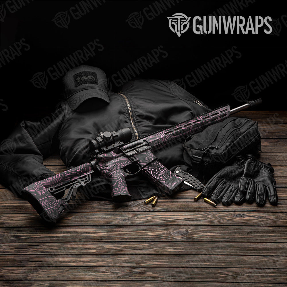 Damascus Pink AR 15 Gun Skin Vinyl Wrap