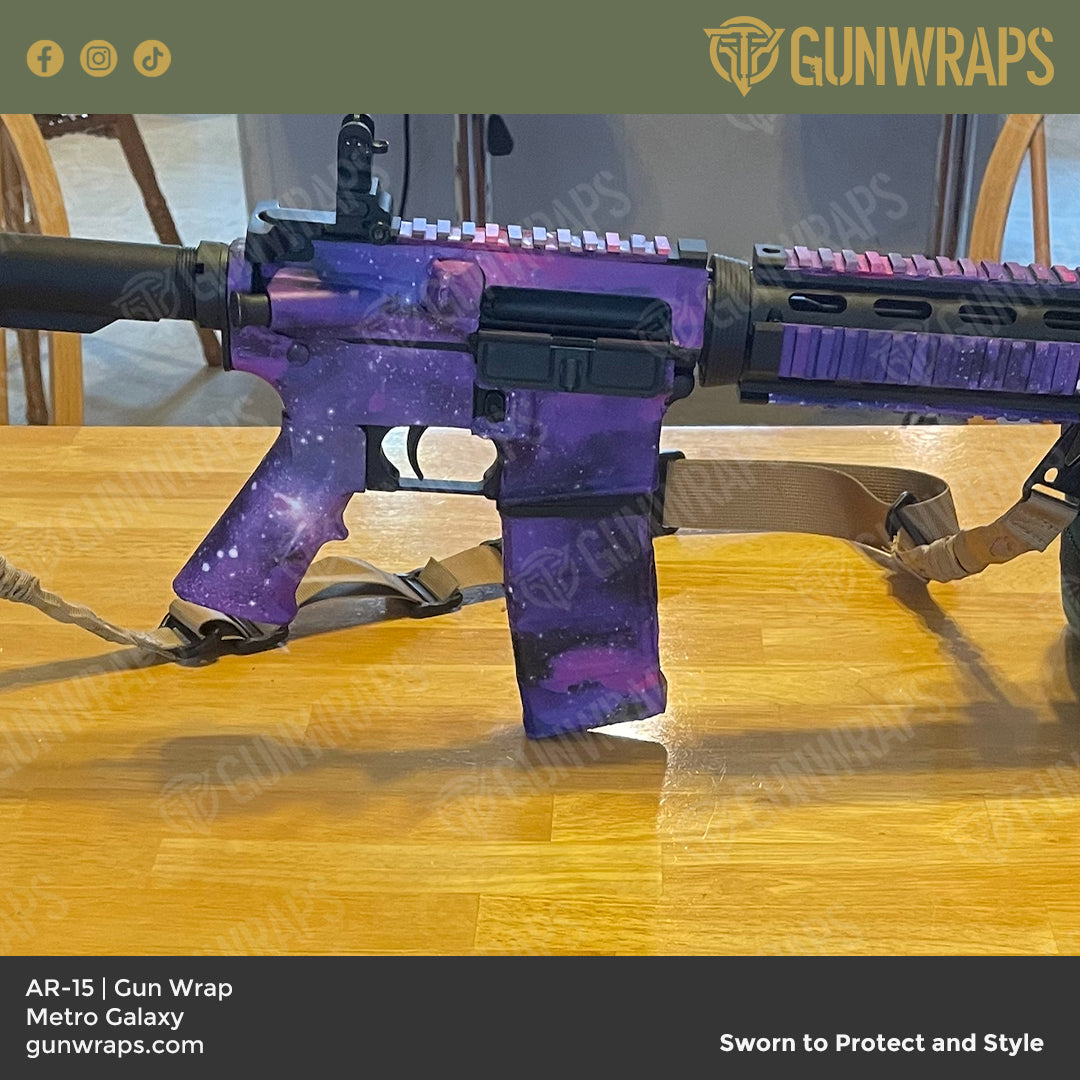 AR 15 Galaxy Metro Gun Skin Vinyl Wrap