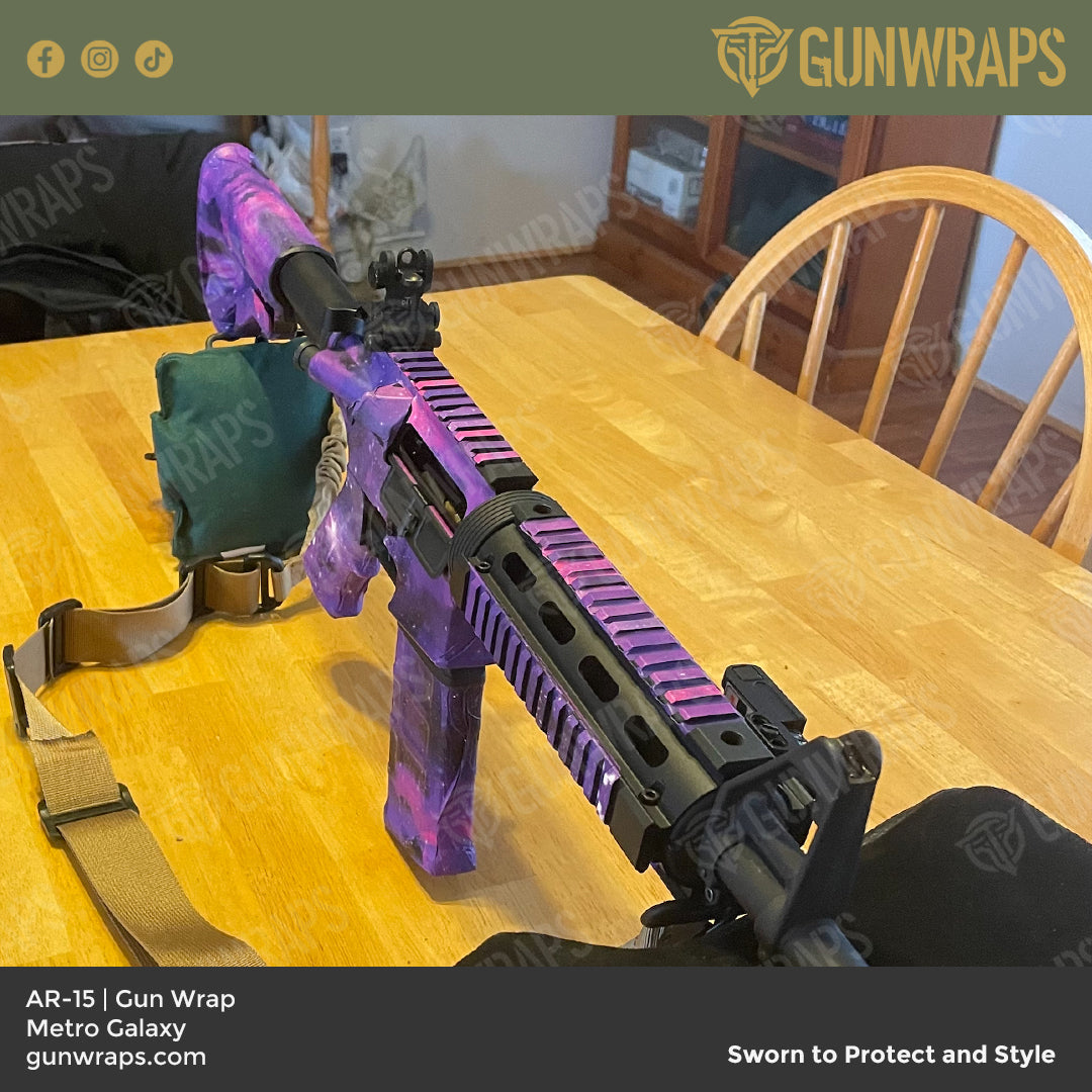 AR 15 Galaxy Metro Gun Skin Vinyl Wrap