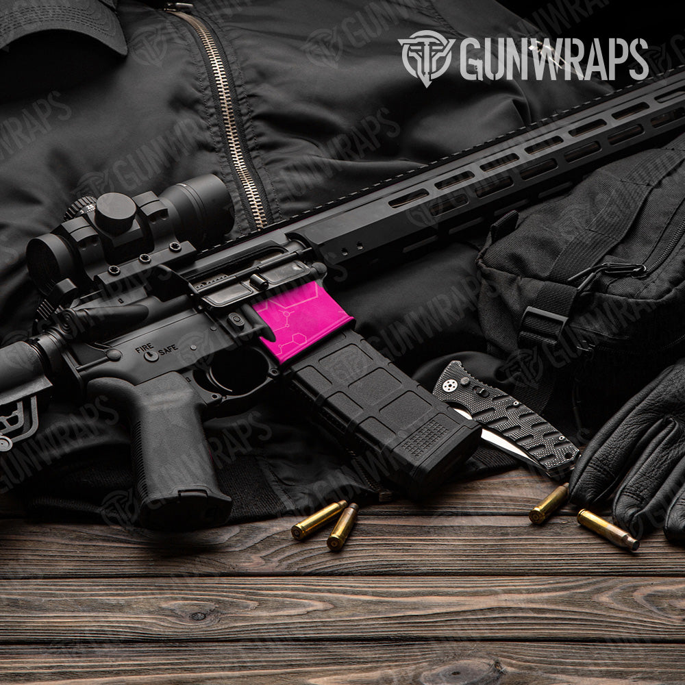 Hex DNA Elite Magenta AR 15 Mag Well Gun Skin Vinyl Wrap