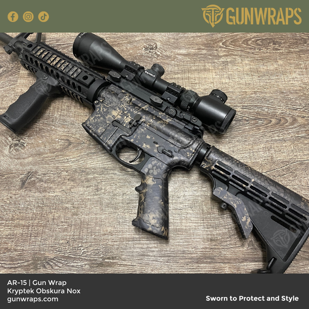 AR 15 Kryptek Obskura Nox Camo Gun Skin Vinyl Wrap