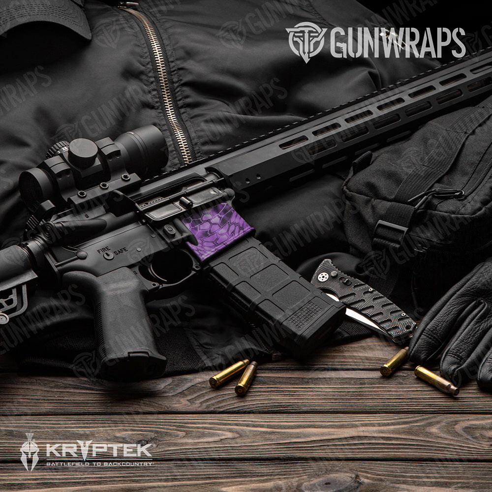 Kryptek Amethyst Camo AR 15 Mag Well Gun Skin Vinyl Wrap