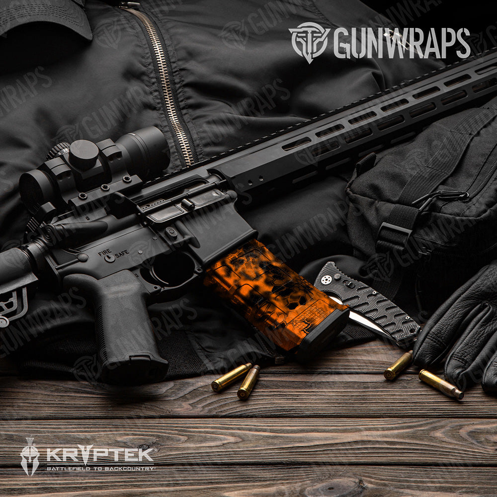 Kryptek Inferno Camo AR 15 Mag Gun Skin Vinyl Wrap