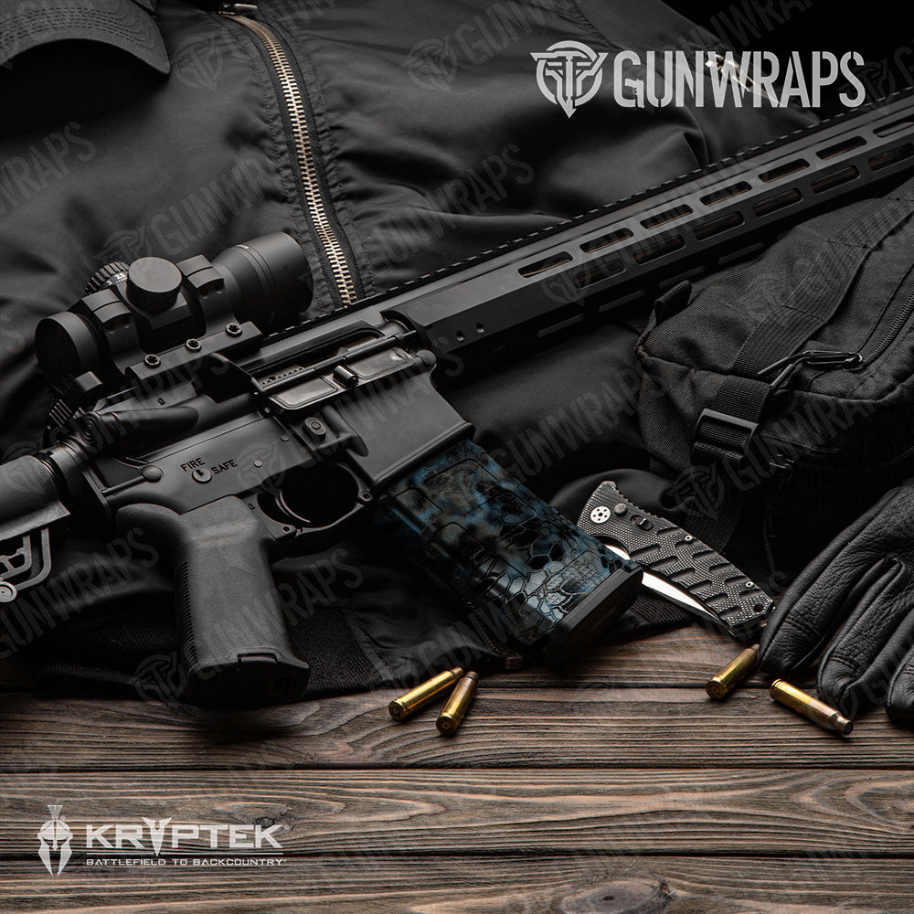 Kryptek Neptune Camo AR 15 Mag Gun Skin Vinyl Wrap