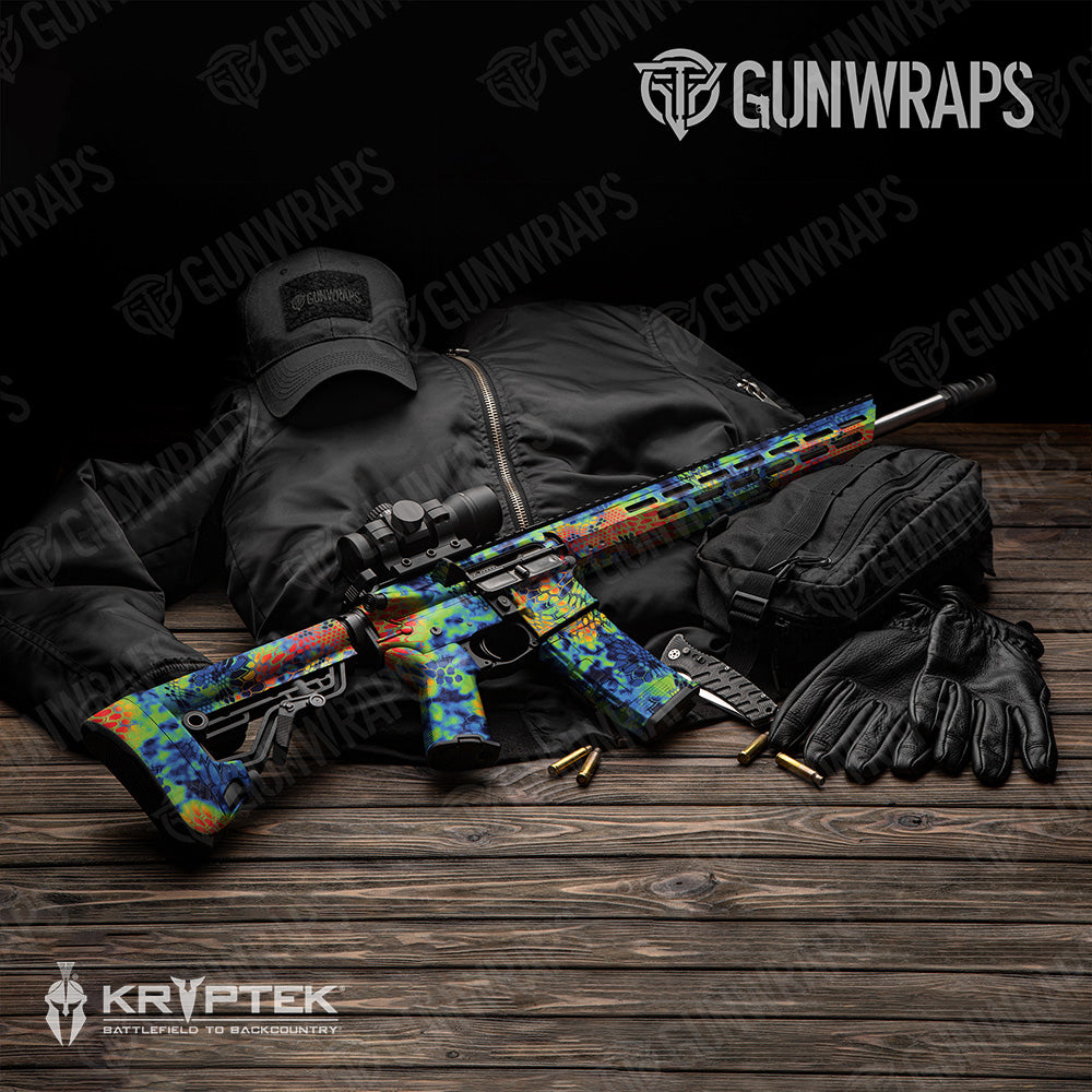 AR 15 Kryptek Thermal Camo Gun Skin Vinyl Wrap