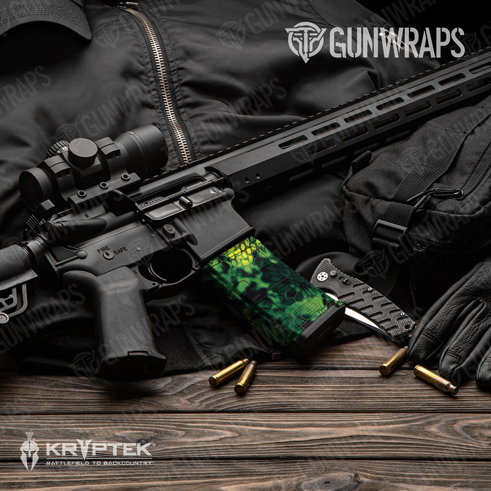 Kryptek Toxic Waste Camo AR 15 Mag Gun Skin Vinyl Wrap