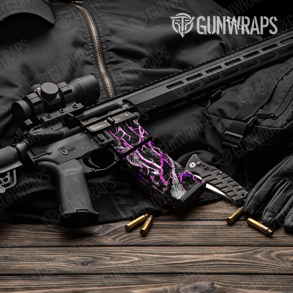 Nature Pink Voodoo Camo AR 15 Mag & Mag Well Gun Skin Vinyl Wrap