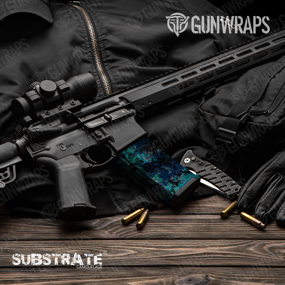 AR 15 Mag Substrate Shipwreck Camo Gun Skin Vinyl Wrap Film