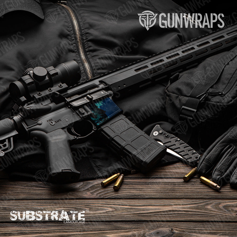AR 15 Mag Well Substrate Shipwreck Camo Gun Skin Vinyl Wrap Film