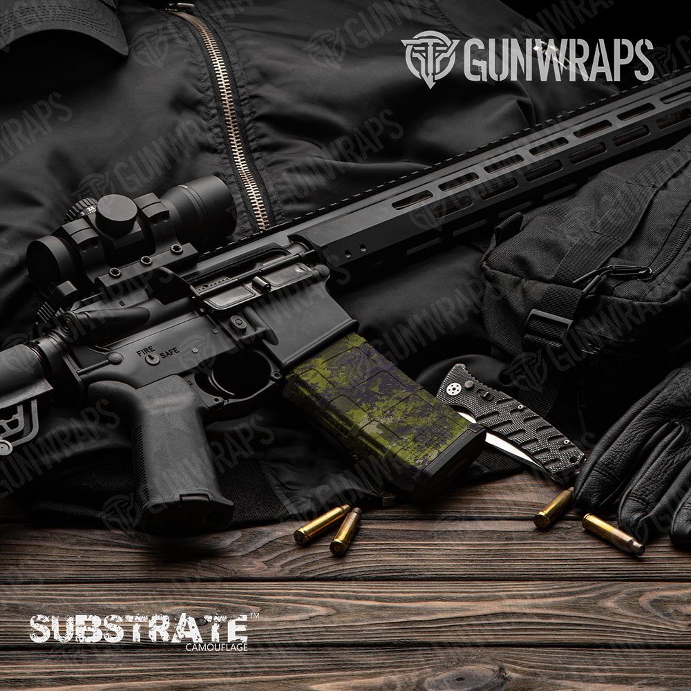 AR 15 Mag Substrate Stockholm Camo Gun Skin Vinyl Wrap Film