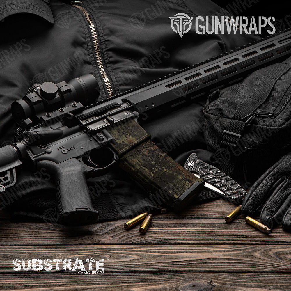 AR 15 Mag & Mag Well Substrate Stuttgart Camo Gun Skin Vinyl Wrap Film
