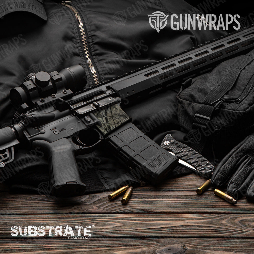 AR 15 Mag Well Substrate Skyline Stalker Camo Gun Skin Vinyl Wrap Film