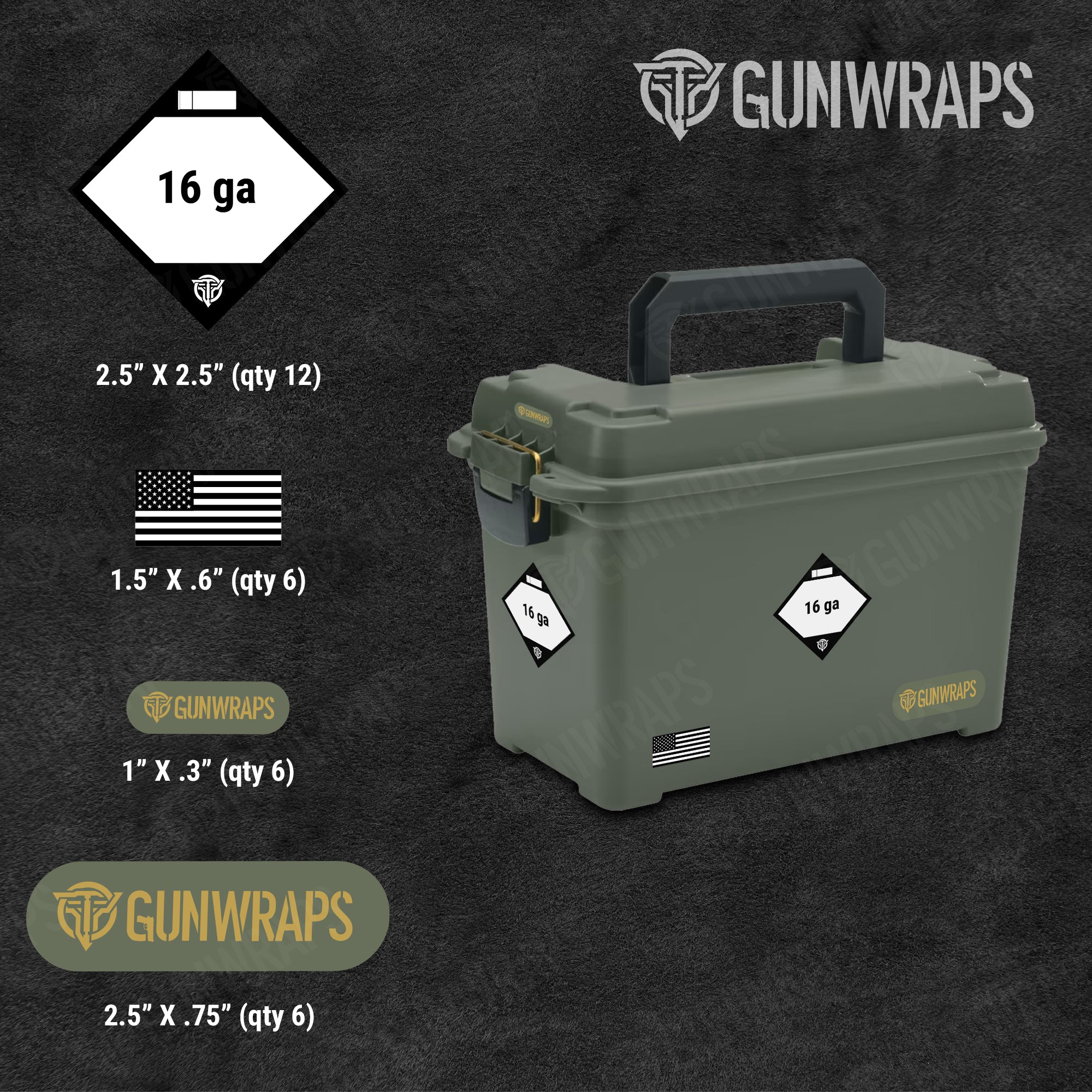 16 ga ammo can labels