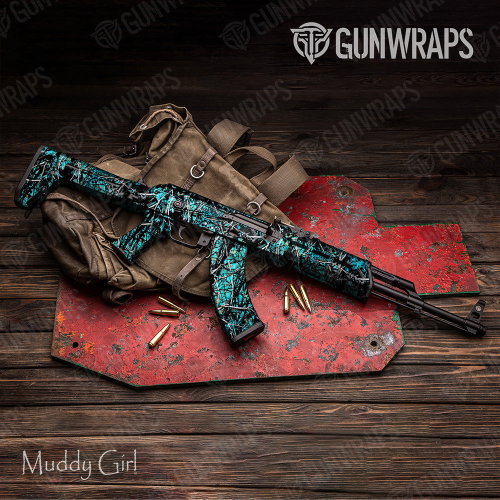 AK 47 Muddy Girl Serenity Camo Gun Skin Vinyl Wrap