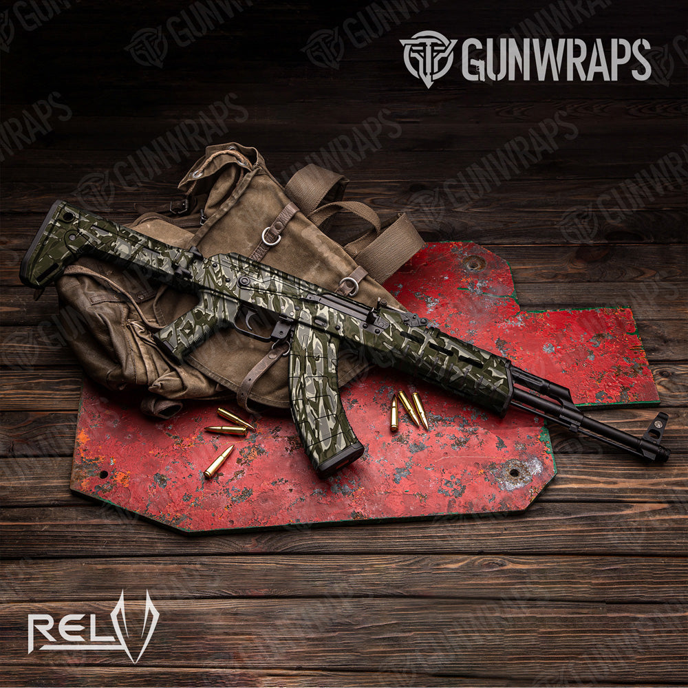 AK 47 RELV X3 Dynohyde Camo Gun Skin Vinyl Wrap Film