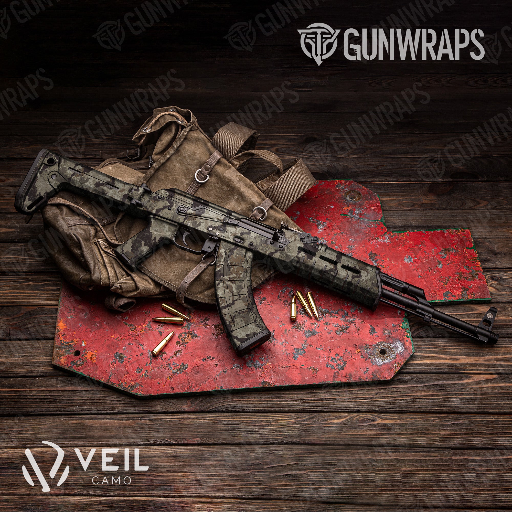 AK 47 Veil Cervidae Camo Gun Skin Vinyl Wrap