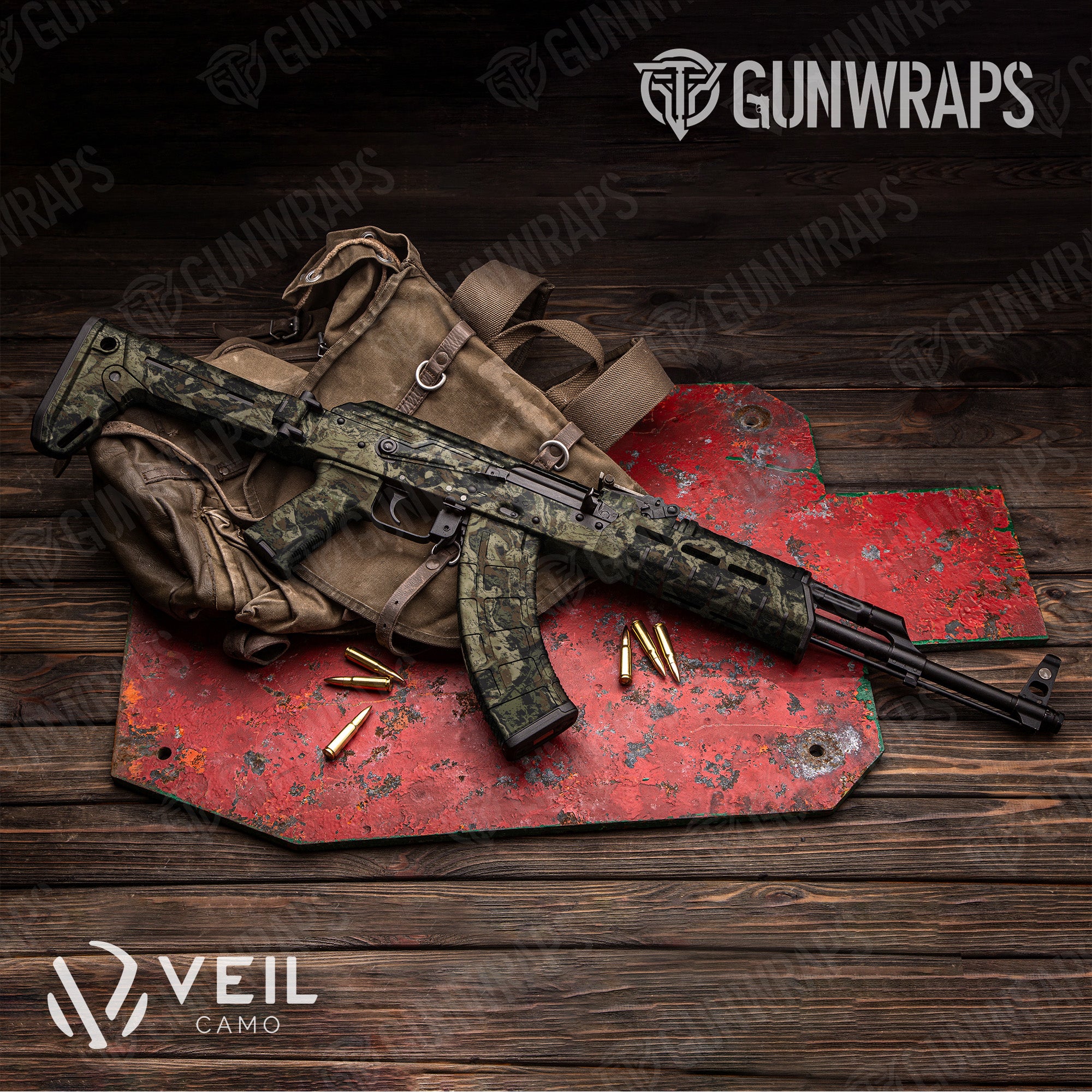 AK 47 Veil Rumba Barren Camo Gun Skin Vinyl Wrap