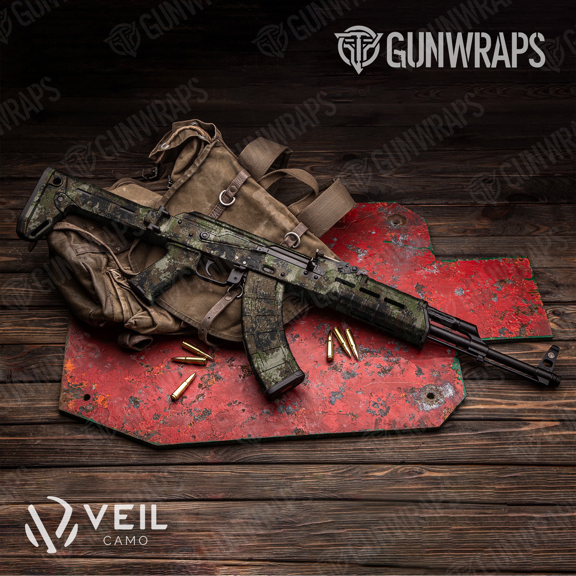 AK 47 Veil Stryk Transition Flat Camo Gun Skin Vinyl Wrap