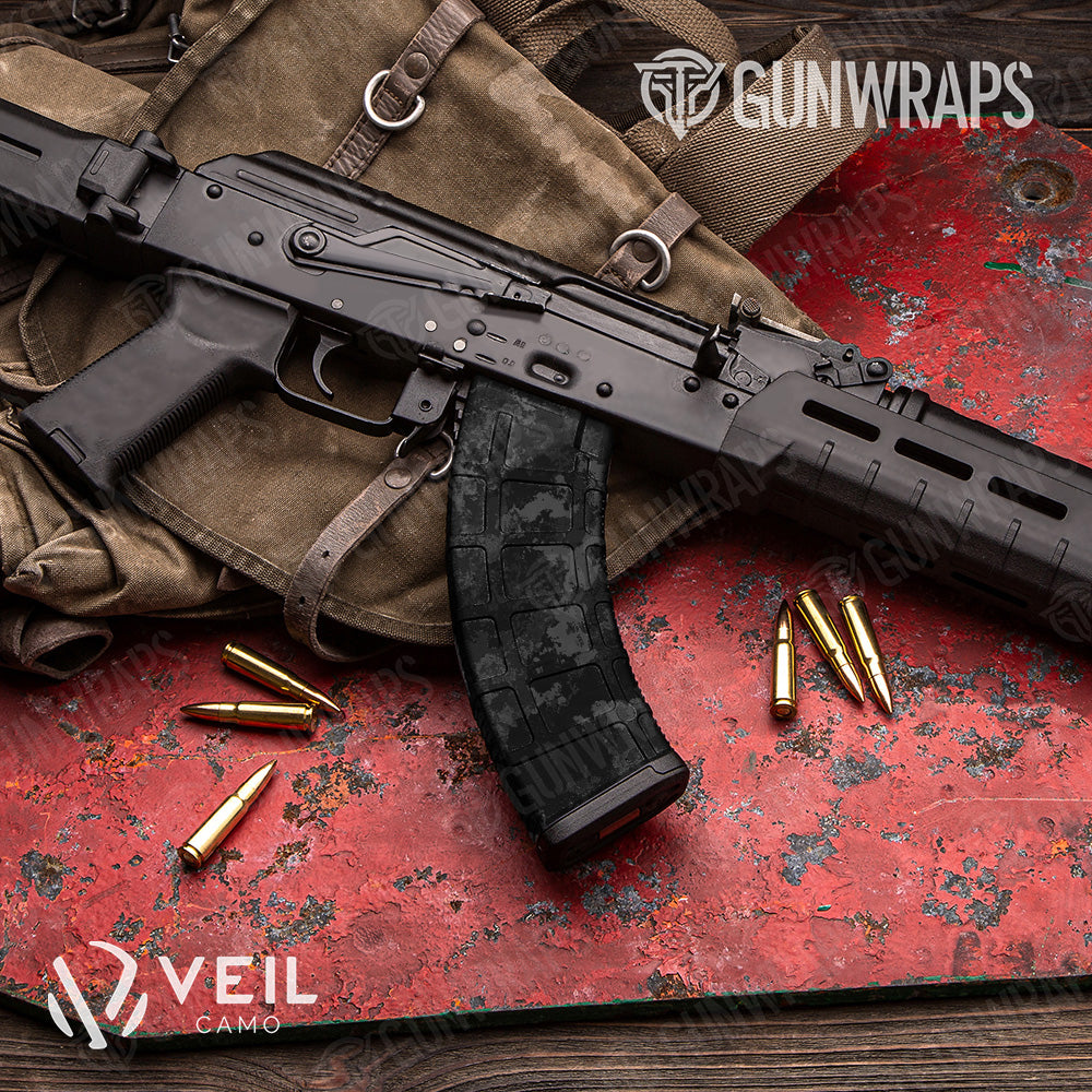 AK 47 Mag Veil Tac Black Camo Gun Skin Vinyl Wrap