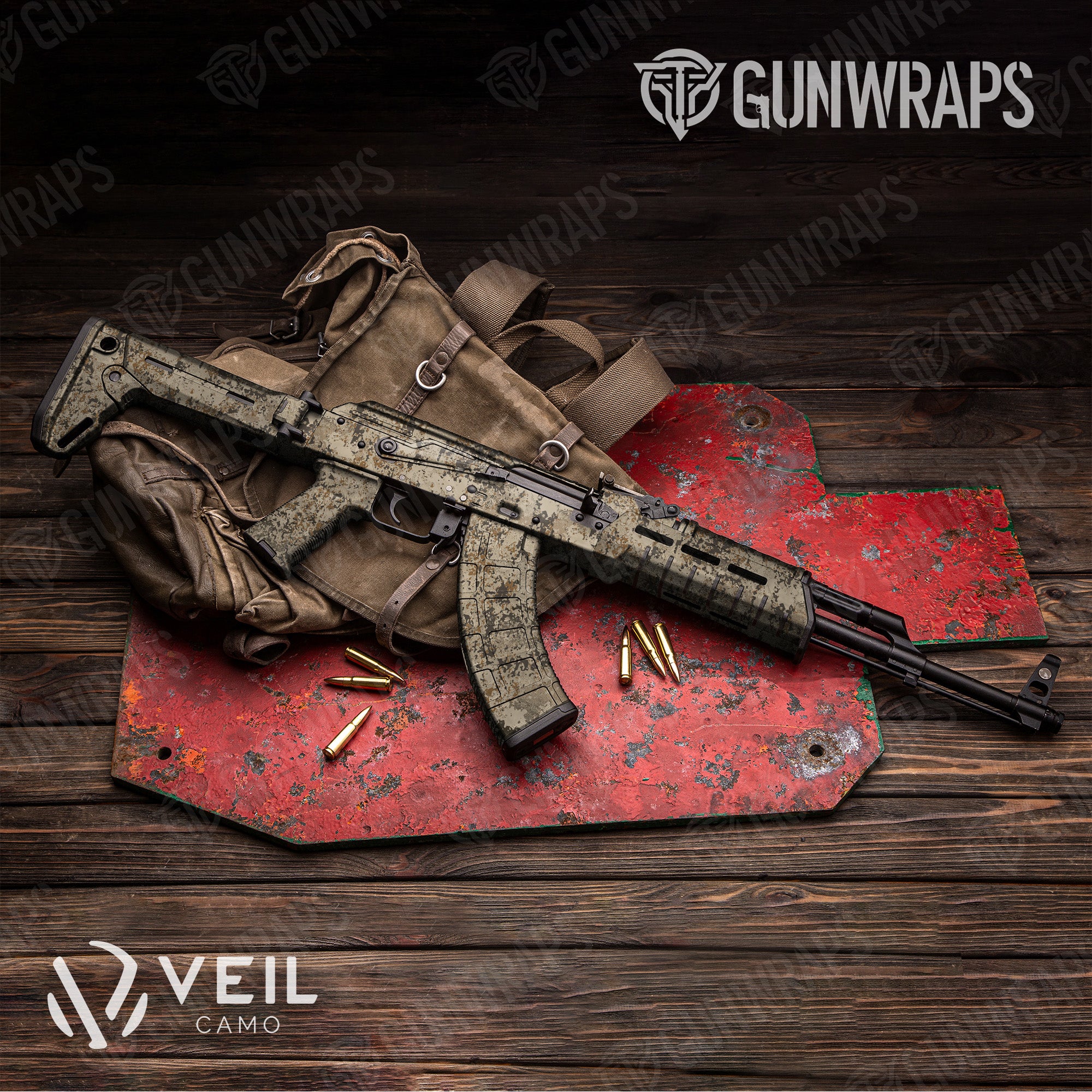AK 47 Veil Terra A Camo Gun Skin Vinyl Wrap