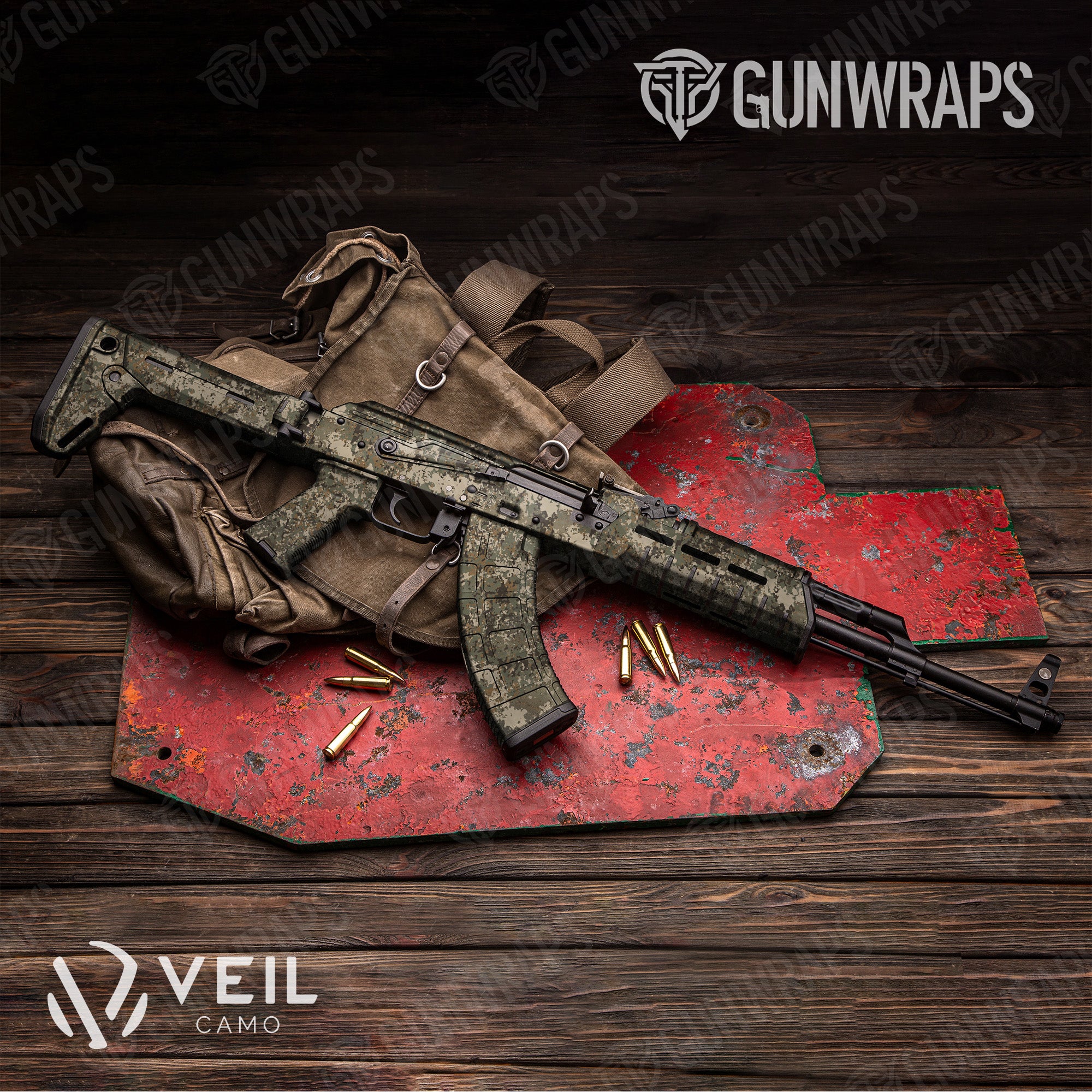 AK 47 Veil Terra G Camo Gun Skin Vinyl Wrap