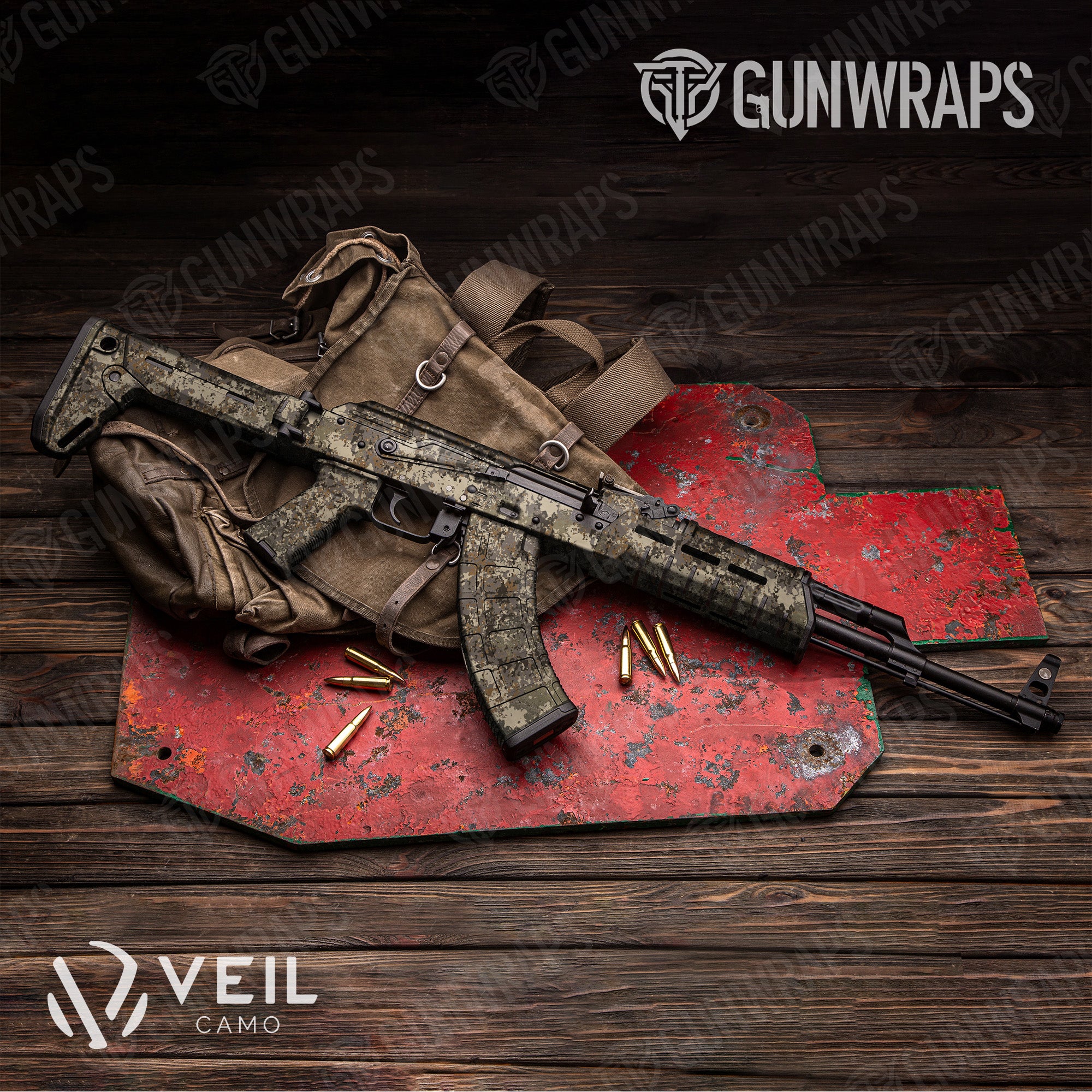AK 47 Veil Terra M Camo Gun Skin Vinyl Wrap