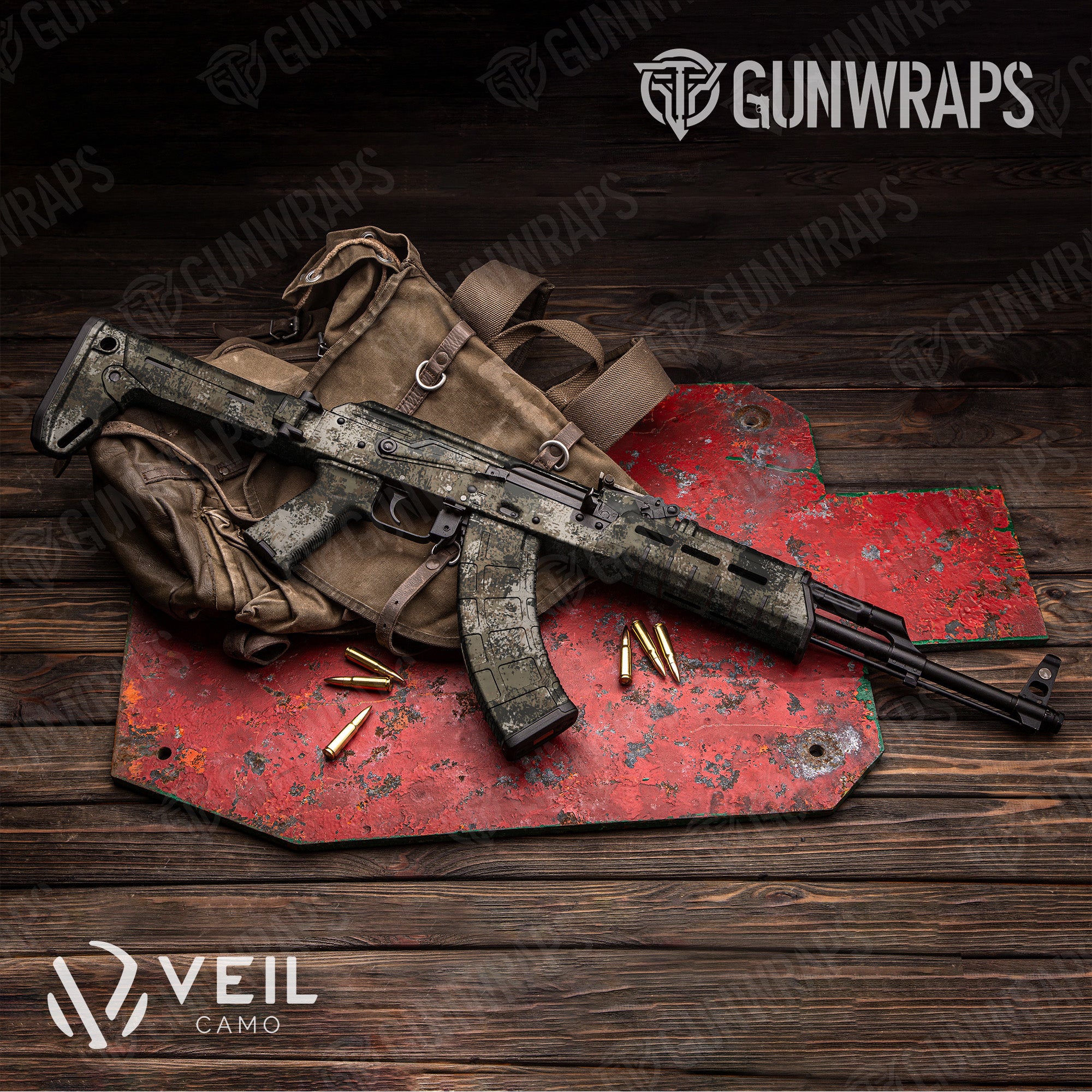 AK 47 Veil Volicam Camo Gun Skin Vinyl Wrap
