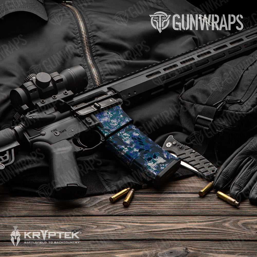 AR 15 Mag & Mag Well Kryptek Obskura Oceanus Camo Gun Skin Vinyl Wrap