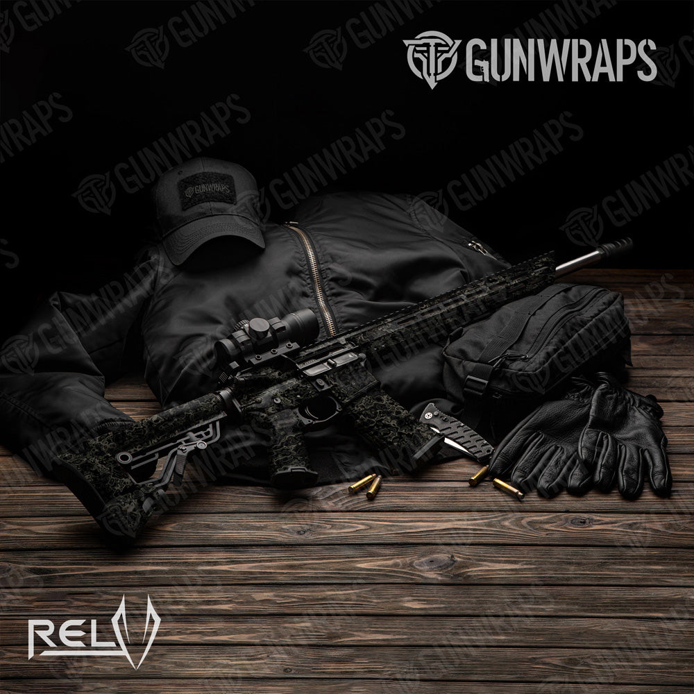 AR 15 RELV Marauder Camo Gun Skin Vinyl Wrap Film