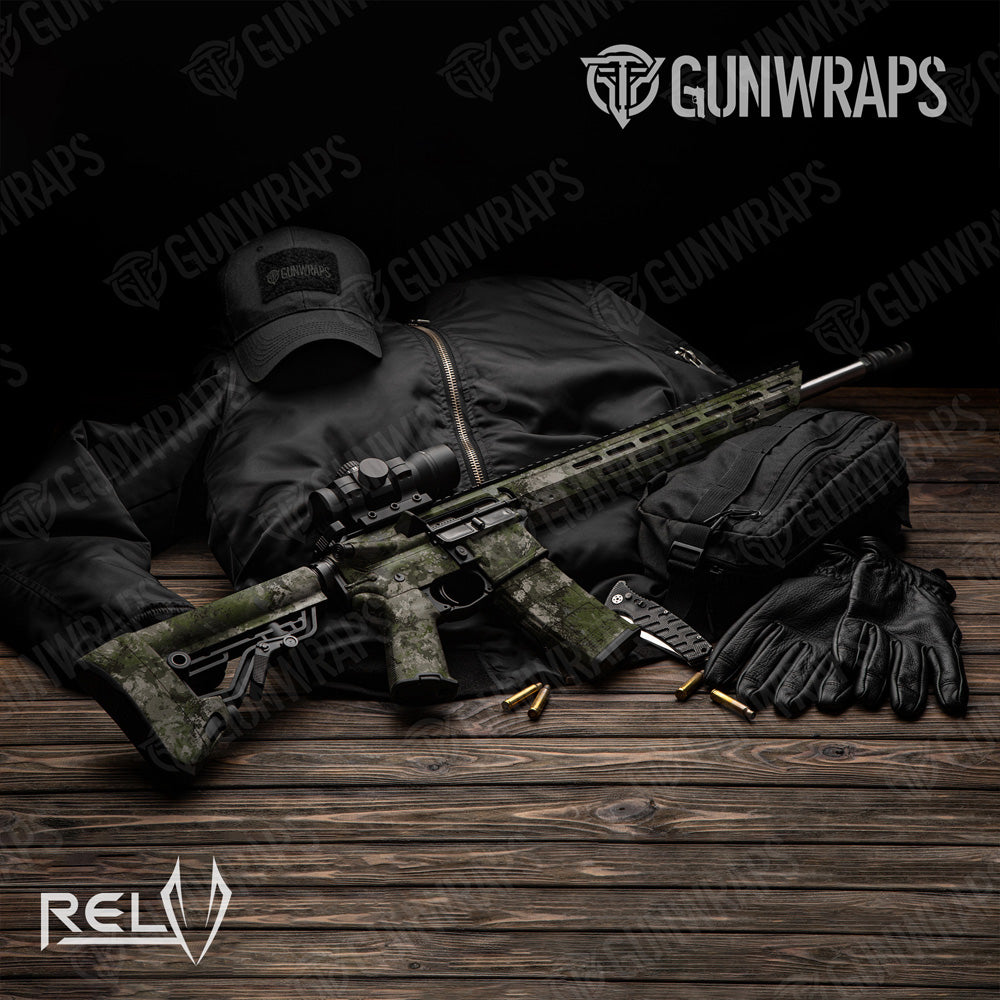AR 15 RELV Tunnel Rat Camo Gun Skin Vinyl Wrap Film