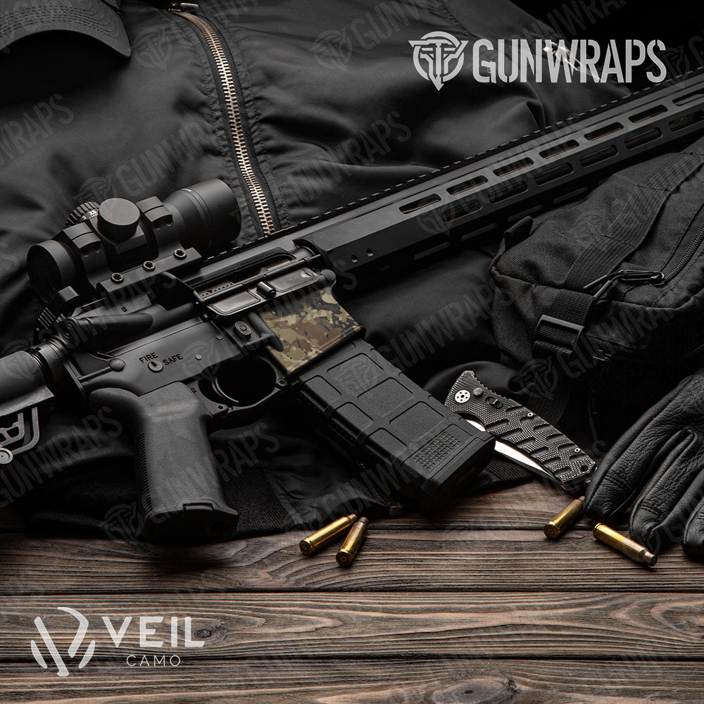 AR 15 Mag Well Veil Summit Camo Gun Skin Vinyl Wrap
