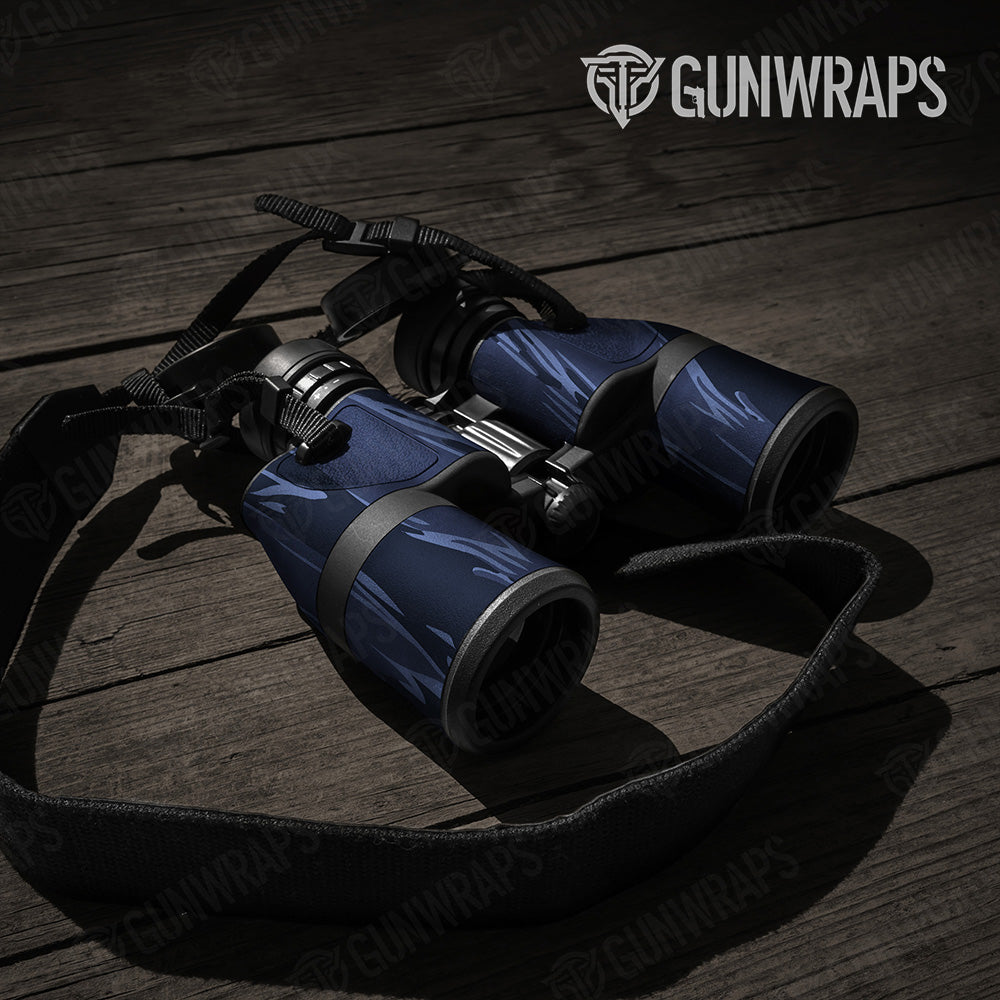 Shredded Blue Midnight Camo Binocular Gear Skin Vinyl Wrap