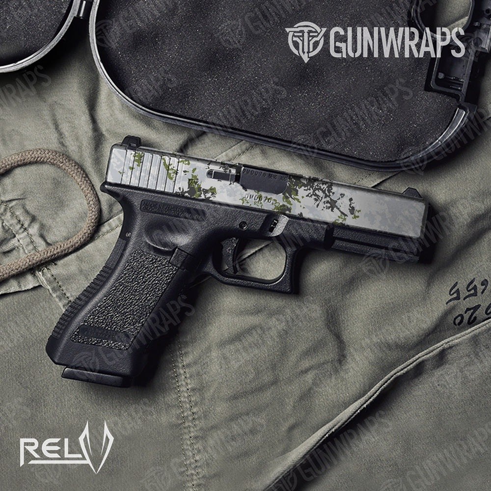Pistol Slide RELV Timber Wolf Camo Gun Skin Vinyl Wrap Film